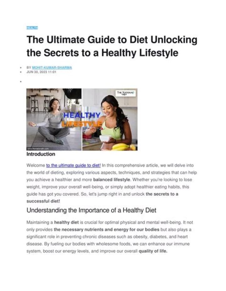 The Transformative Power Of Diet: Unlocking A Healthier You
